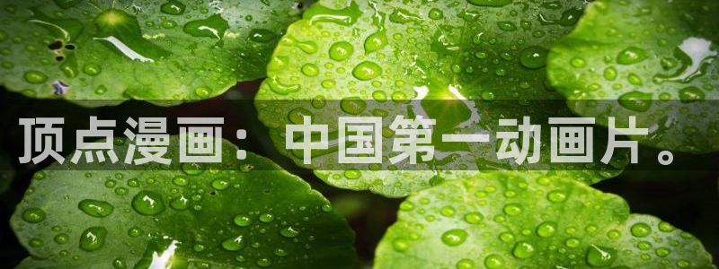 汗汗漫画直接看：顶点漫画：中国第一动画片。