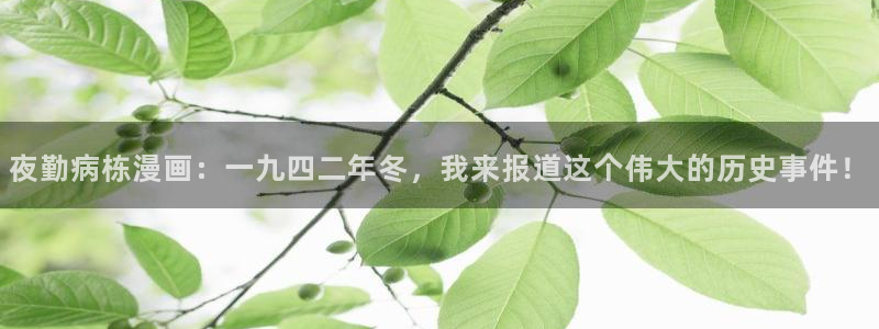 工口汗汗漫画：夜勤病栋漫画：一九四二年冬，我来报道这个伟大的历史事件！