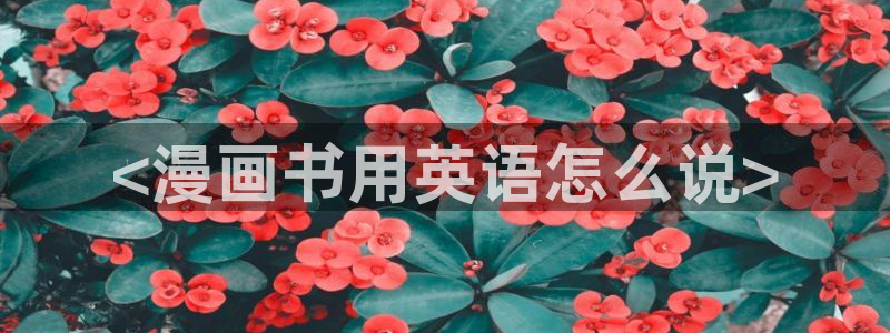 汗汗漫画入口免费：<漫画书用英语怎么说>